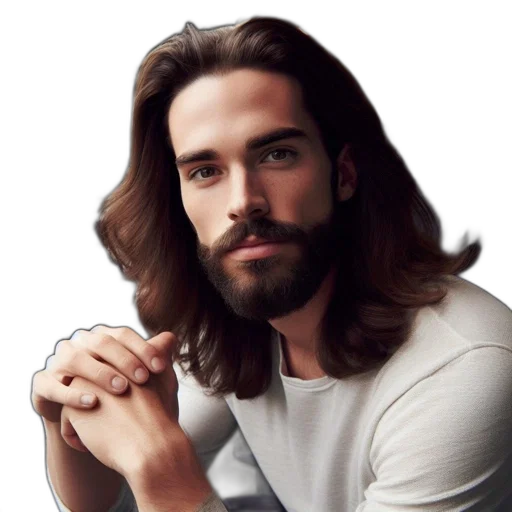 hair, face, animal, photorealistic, cartoon, pixel art, oil painting, man transparent PNG cut-out