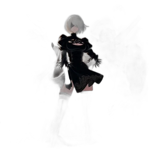 dress, robot, mask, weapon, 3d render, concept art, fantasy art, pixel art transparent PNG cut-out