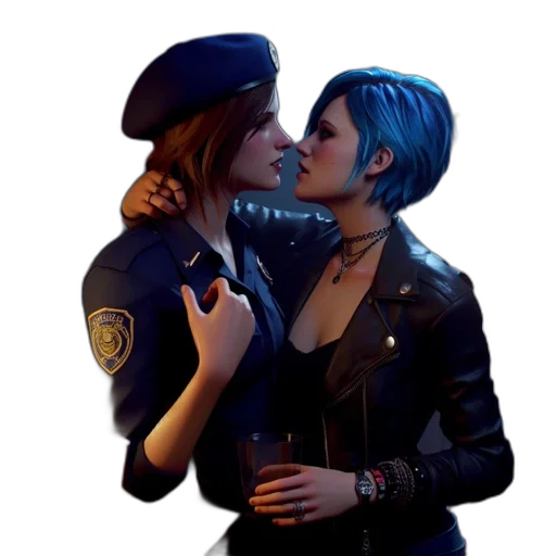 jacket, concept art, cyberpunk, photorealistic, 3d render, neon lights, two, animated transparent PNG cut-out