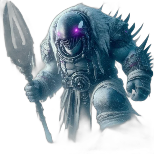 creature, mask, robot, staff transparent PNG cut-out