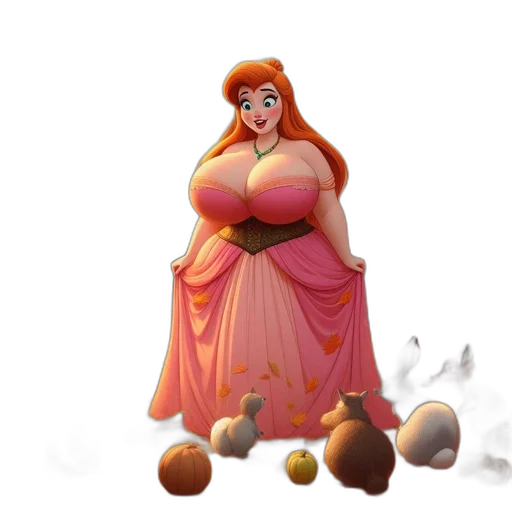 dress, crown, concept art, 3d render, fantasy art, cartoon, snow, fire transparent PNG cut-out