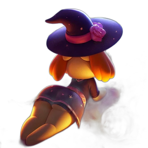hat, staff, flower, crown, concept art, fantasy art, watercolor, pixel art transparent PNG cut-out