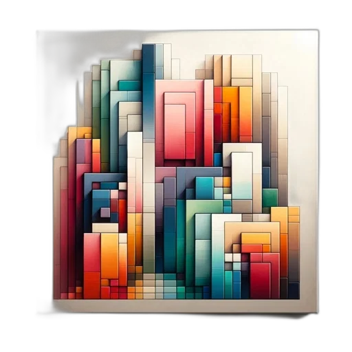 furniture, robot, pixel art, 3d render, photorealistic, concept art, colorful, abstract transparent PNG cut-out
