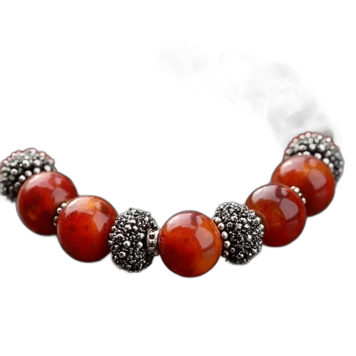 jewelry, beaded, bracelet, red transparent PNG cut-out