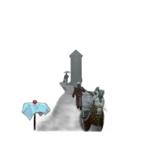 robot, weapon, umbrella, staff, concept art, pixel art, 3d render, photorealistic transparent PNG cut-out