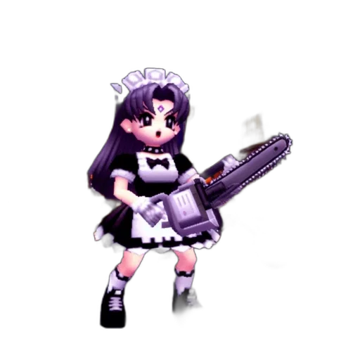 weapon, staff, robot, sword, pixel art, anime, vaporwave, concept art transparent PNG cut-out