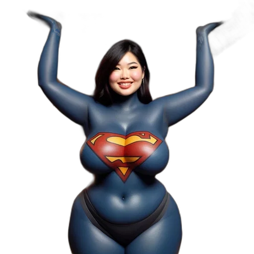 concept art, cartoon, 3d render, comic book art, woman, wearing, body, paint transparent PNG cut-out