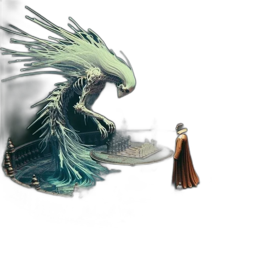dragon, creature, sword, fantasy art, concept art, pixel art, comic book art, underwater transparent PNG cut-out