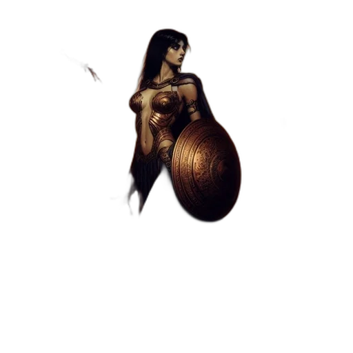 hair, dress, creature, weapon, fantasy art, concept art, comic book art, pixel art transparent PNG cut-out