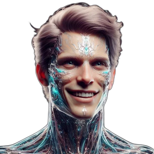 robot, face, creature, mask, cyberpunk, concept art, comic book art, 3d render transparent PNG cut-out