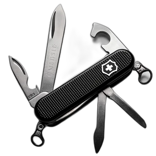 weapon, staff, 3d render, black, white, image, swiss, army transparent PNG cut-out