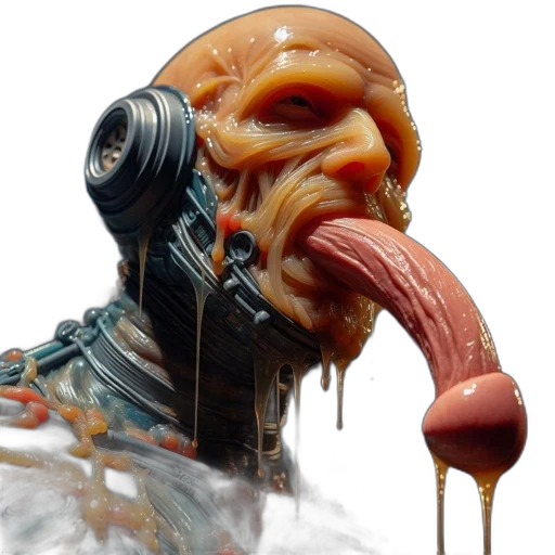 mask, creature, face, robot, concept art, cyberpunk, 3d render, photorealistic transparent PNG cut-out