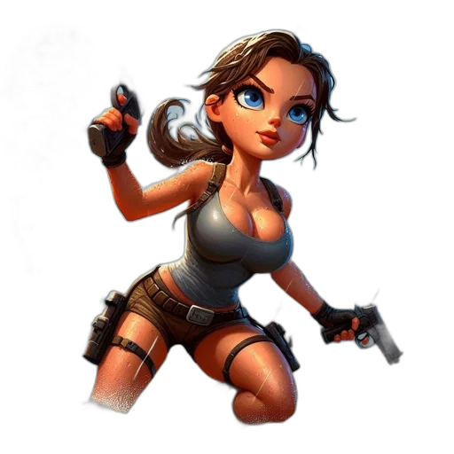 weapon, staff, concept art, pixel art, fantasy art, 3d render, animated, female transparent PNG cut-out
