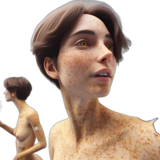 face, creature, 3d render, concept art, photorealistic, fantasy art, image, portrays transparent PNG cut-out