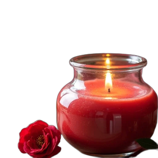 flower, photorealistic, fire, red transparent PNG cut-out