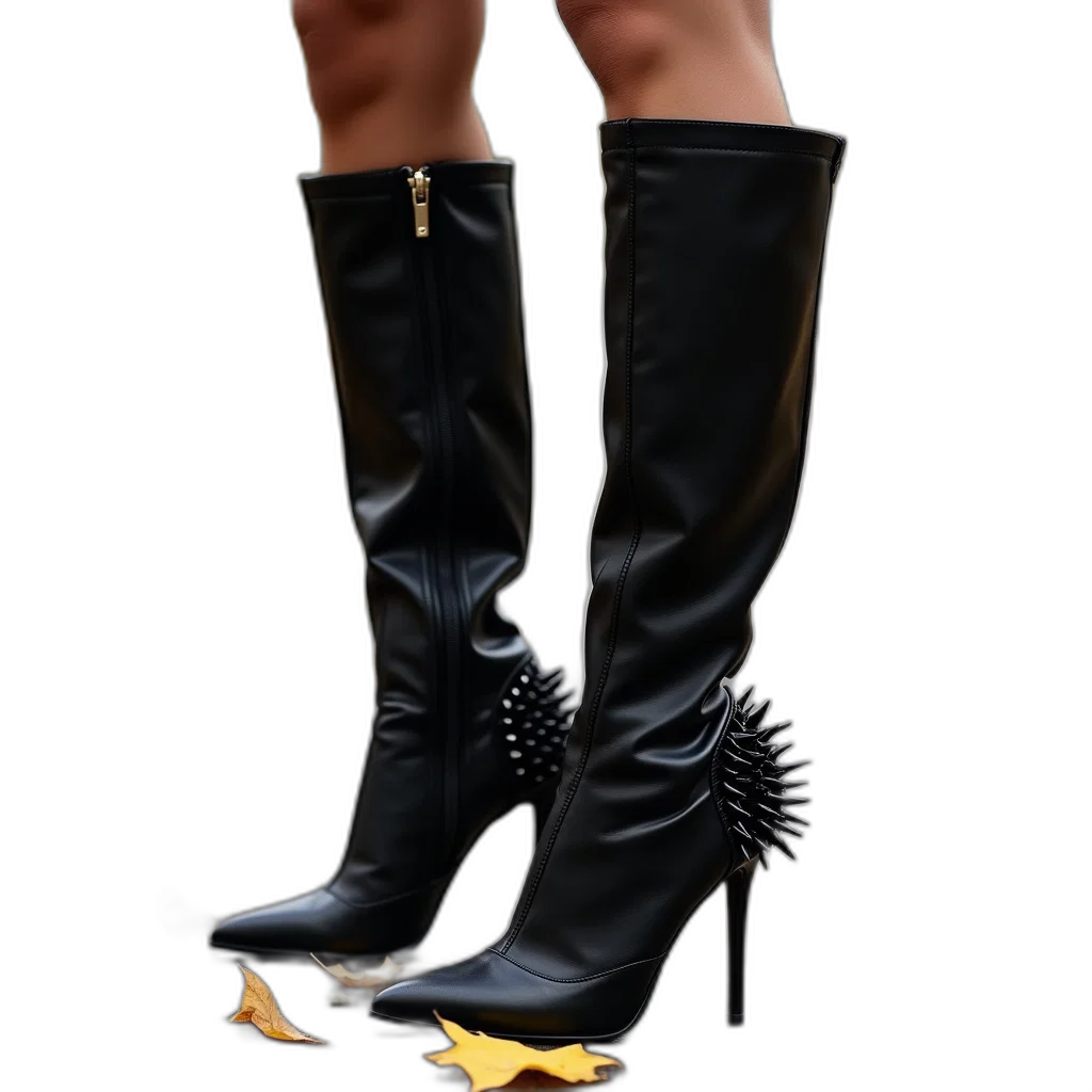 shoes, 3d render, photorealistic, concept art, fantasy art, dark, person, standing transparent PNG cut-out