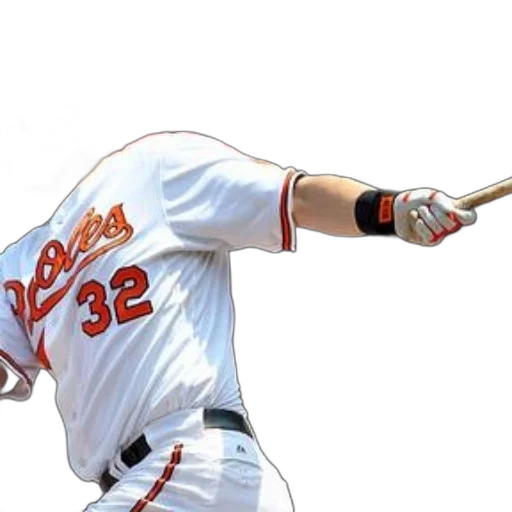 baseball, player, orioles, uniform, swings, his, bat, during transparent PNG cut-out