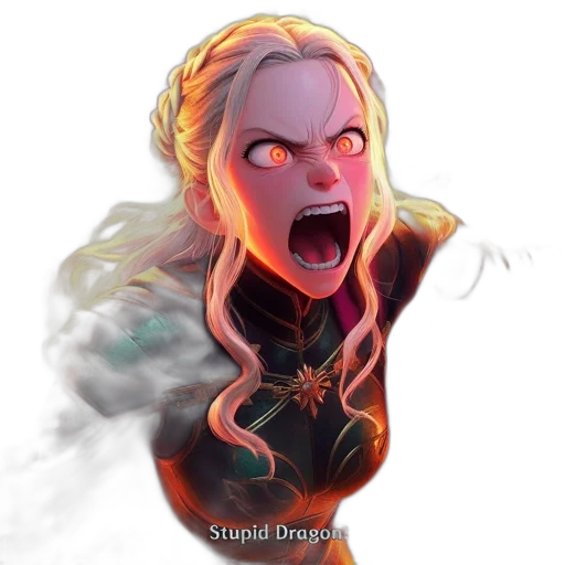 dragon, face, concept art, fantasy art, comic book art, 3d render, fire, intensely transparent PNG cut-out