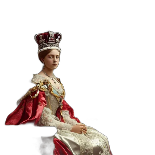 crown, staff, dress, jewelry, photorealistic, concept art, 3d render, oil painting transparent PNG cut-out