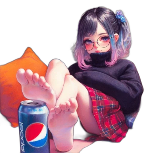 bottle, food, creature, dress, vaporwave, pixel art, anime, concept art transparent PNG cut-out
