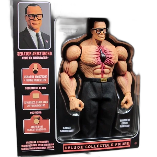 image, features, muscular, action, figure, man, named, senator transparent PNG cut-out