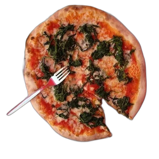 food, umbrella, weapon, sword, 3d render, photorealistic, pizza, spinach transparent PNG cut-out