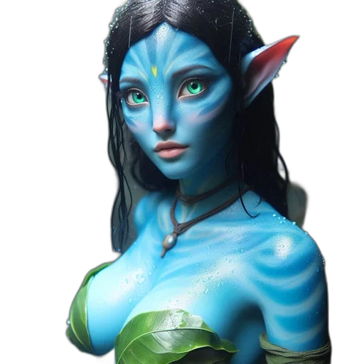 face, creature, mask, staff, fantasy art, concept art, 3d render, photorealistic transparent PNG cut-out