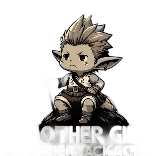 concept art, pixel art, fantasy art, 3d render, poster, features, chibi-styled, character transparent PNG cut-out