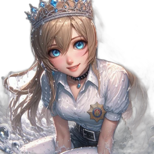crown, staff, face, dress, fantasy art, concept art, anime, pixel art transparent PNG cut-out