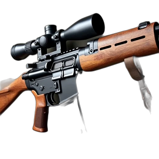 weapon, 3d render, photorealistic, butt transparent PNG cut-out