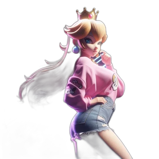 jacket, crown, dress, staff, concept art, anime, fantasy art, 3d render transparent PNG cut-out