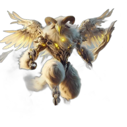 dragon, weapon, concept art, fantasy art, 3d render, photorealistic, golden, anotherworldly transparent PNG cut-out