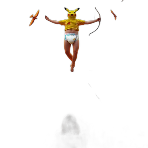 creature, animal, staff, mask, concept art, 3d render, fantasy art, pixel art transparent PNG cut-out