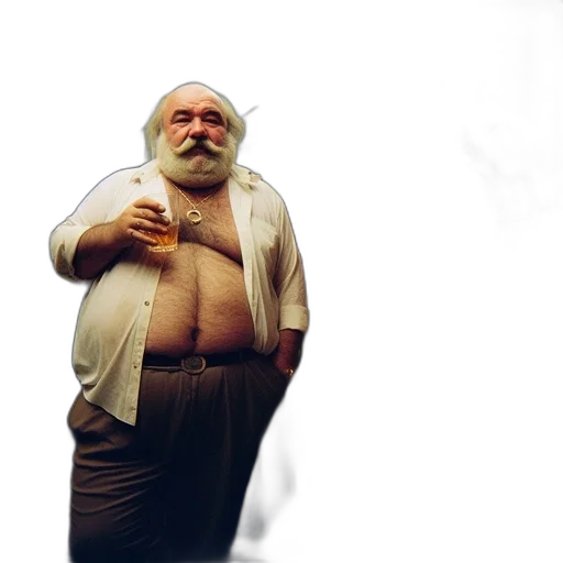 creature, animal, jacket, staff, concept art, photorealistic, 3d render, older transparent PNG cut-out