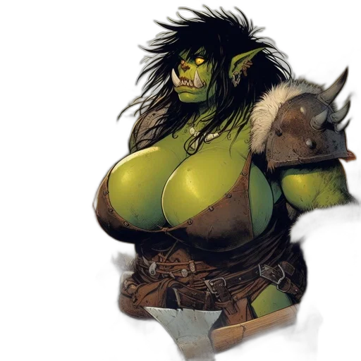 animal, creature, concept art, fantasy art, comic book art, 3d render, imposing, orcish transparent PNG cut-out