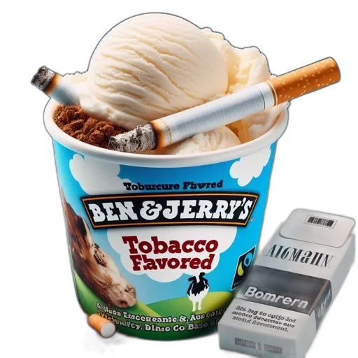 food, weapon, humorous, satirical, image, tobacco-flavored, ice, cream transparent PNG cut-out