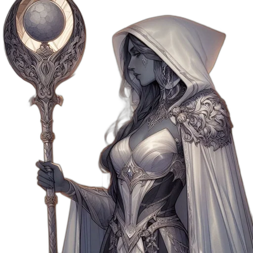 staff, sword, jewelry, weapon, fantasy art, concept art, comic book art, watercolor transparent PNG cut-out