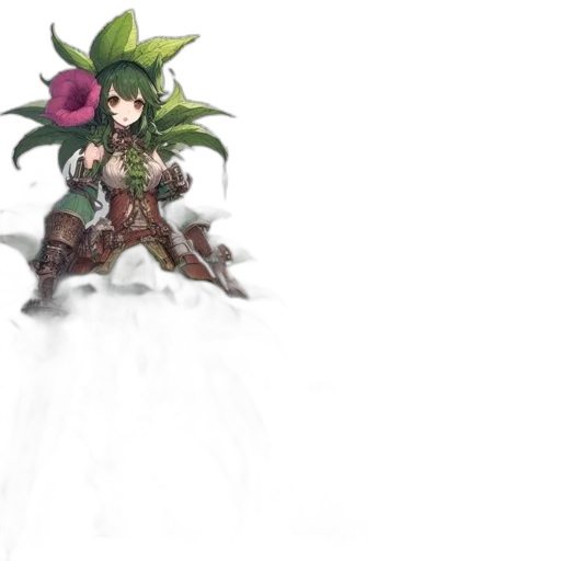 weapon, staff, flower, dragon, concept art, fantasy art, pixel art, 3d render transparent PNG cut-out