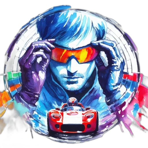 car, jacket, robot, face, concept art, watercolor, cyberpunk, pixel art transparent PNG cut-out