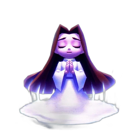 bottle, dress, creature, crown, pixel art, concept art, vaporwave, watercolor transparent PNG cut-out