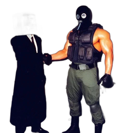 mask, jacket, weapon, robot, concept art, comic book art, pixel art, cyberpunk transparent PNG cut-out
