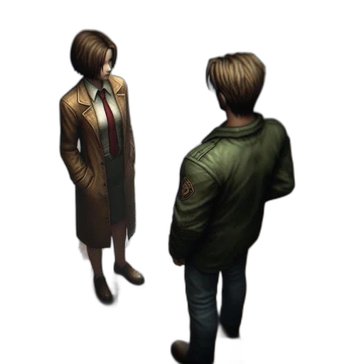jacket, staff, face, robot, concept art, 3d render, pixel art, photorealistic transparent PNG cut-out