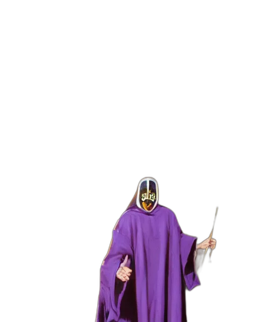 mask, sword, staff, robot transparent PNG cut-out