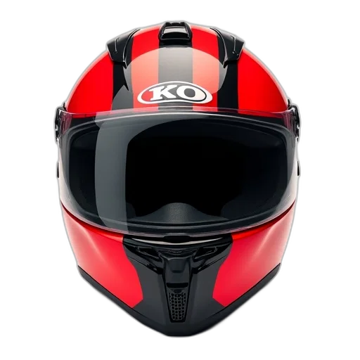 close-up, red, black, motorcycle, helmet, reflective, visor, has transparent PNG cut-out