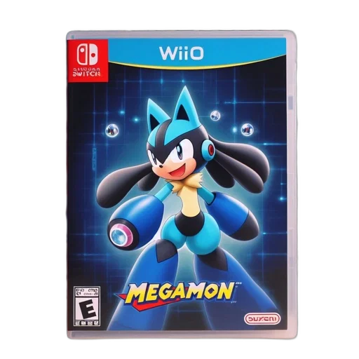 concept art, nintendo, switch, game, case, mega, man, features transparent PNG cut-out