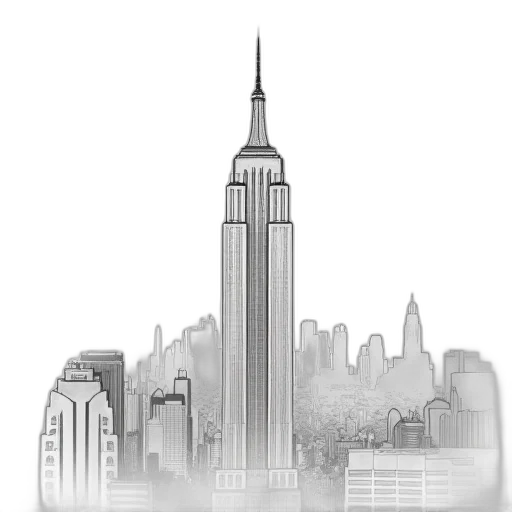 building, concept art, photorealistic, pencil sketch transparent PNG cut-out