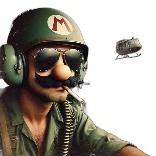 mask, hat, weapon, concept art, pixel art, 3d render, photorealistic, art transparent PNG cut-out