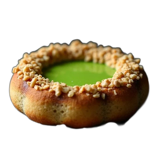 food, crown, jewelry, 3d render, photorealistic, green, close-up, view transparent PNG cut-out