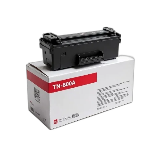 weapon, black, ink, cartridge, labeled, micr-tn-800a, placed, top transparent PNG cut-out