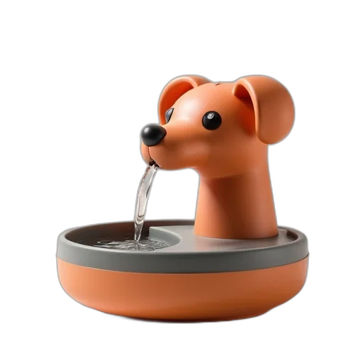 animal, 3d render, concept art, modern, sleek, orange, grey, pet transparent PNG cut-out